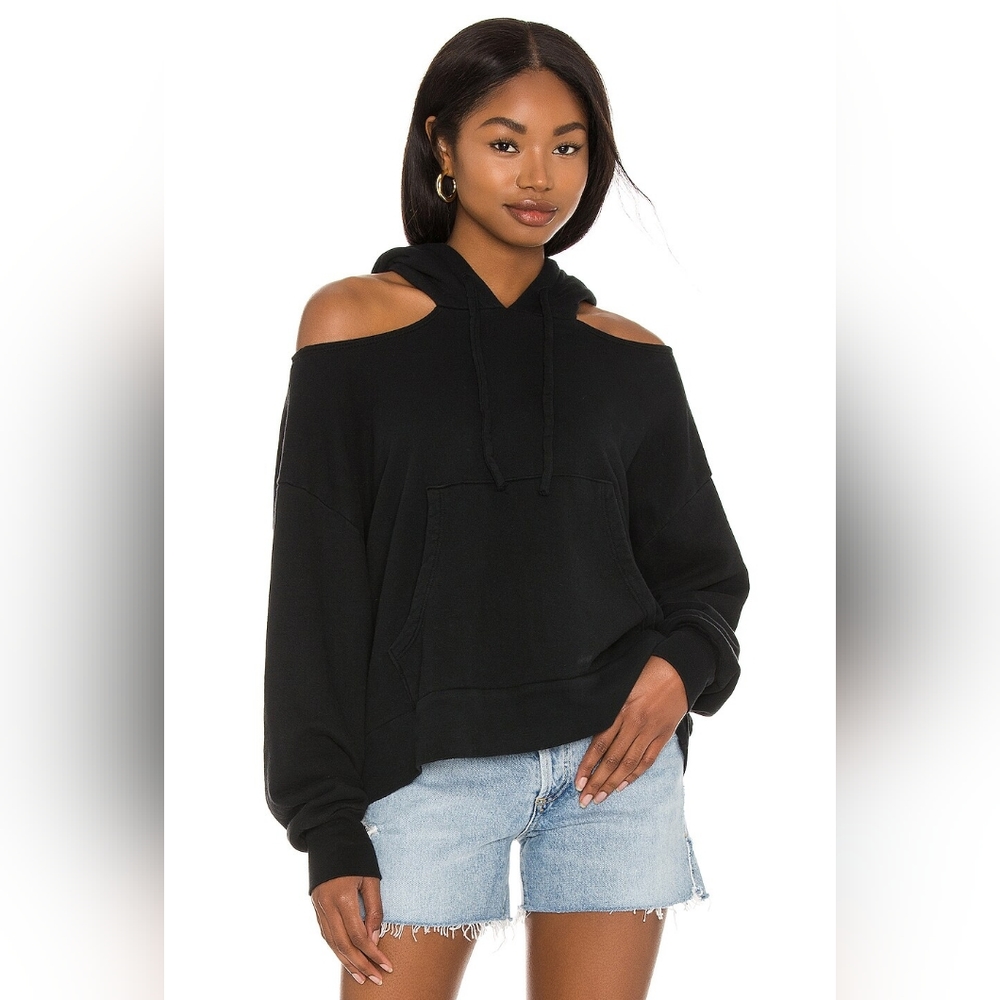 LNA | Jag cut-out hoodie in black